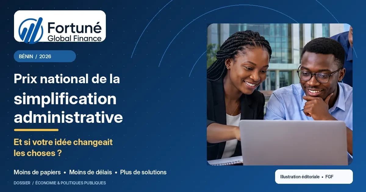 Visuel de couverture sur le Prix national de la simplification administrative au Bénin
